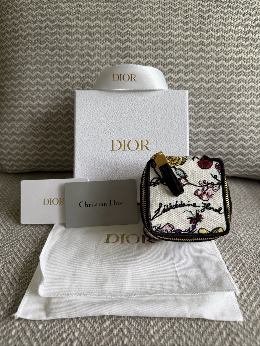 Christian Dior Jardin d’Hiver Embroidered Jewelry Case